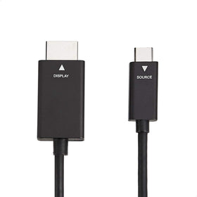 Amazon Basics USB-C to HDMI adapter features durable aluminum shielding for long lasting use.