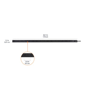 Amazon Basics LED protection indicator and printed label showing status and electrical ratings