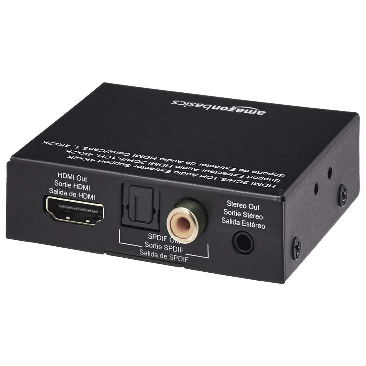 Amazon Basics RCA and Toslink connections detailed to simplify hooking up older gear