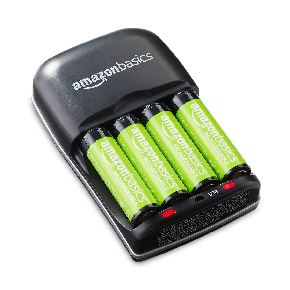 Amazon Basics charger dimensions label helps you plan portable charging on trips.