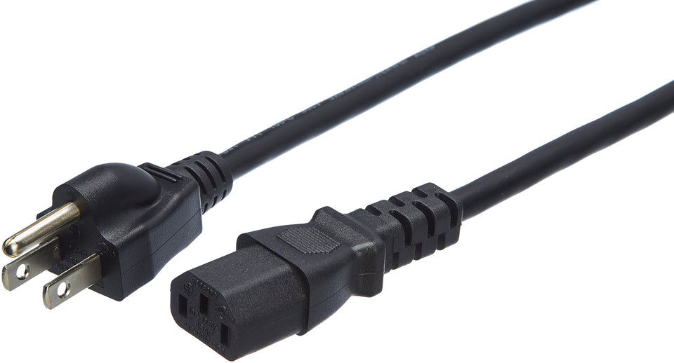 Amazon Basics power cord 6ft in use with computer, reliable backup power