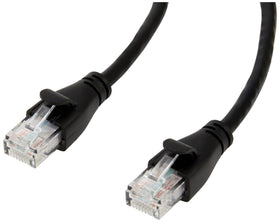 Amazon Basics RJ45 Cat-6 Ethernet cable, 10ft, black, 5-pack, ideal for fast networks