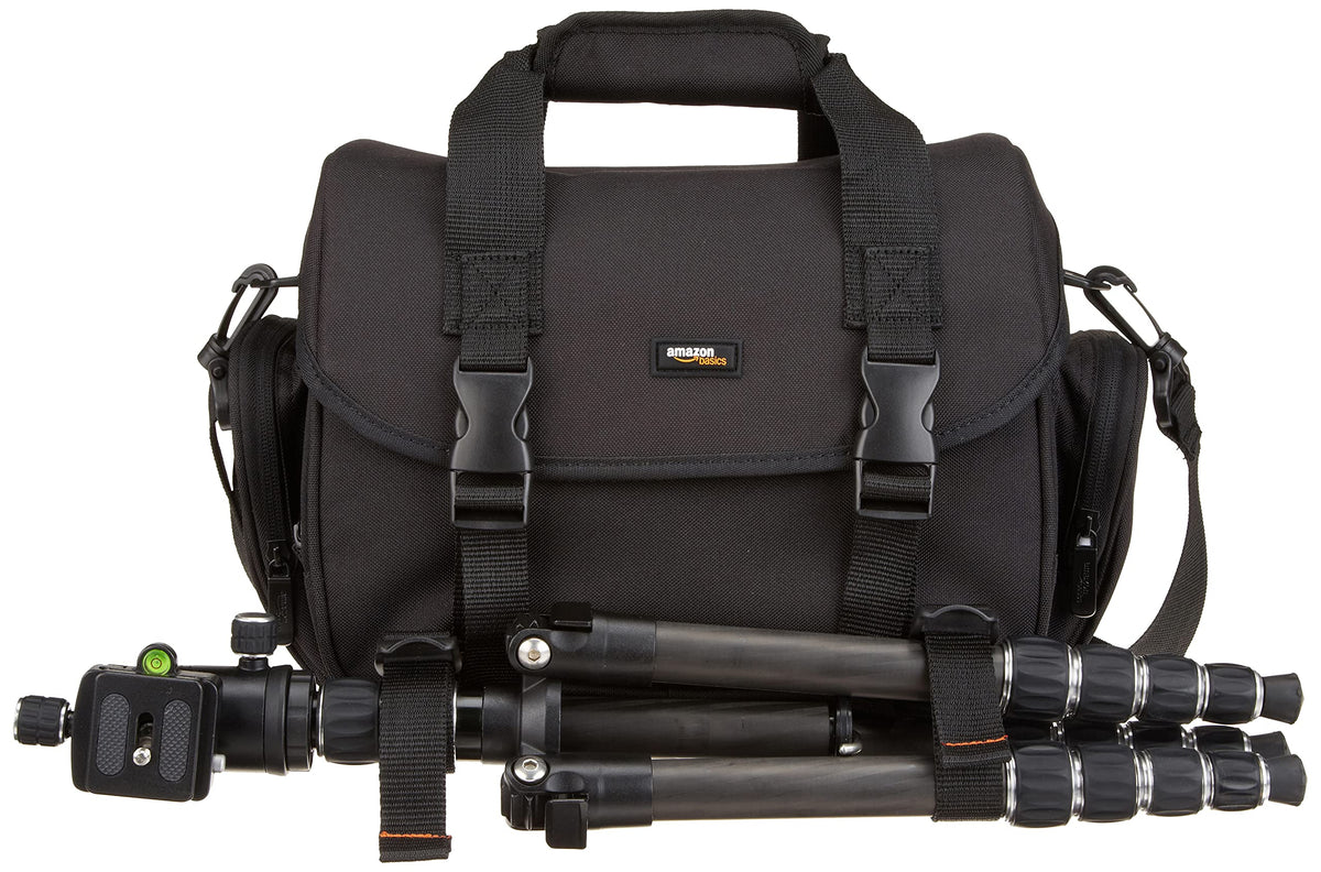 Amazon Basics padded shoulder strap detail improving comfort on long carries