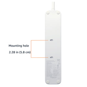 Amazon Basics side profile highlighting the 5 ft cord for flexible outlet placement