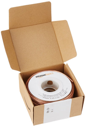 Amazon Basics bronze jacketed speaker wire ready for reliable signaling.