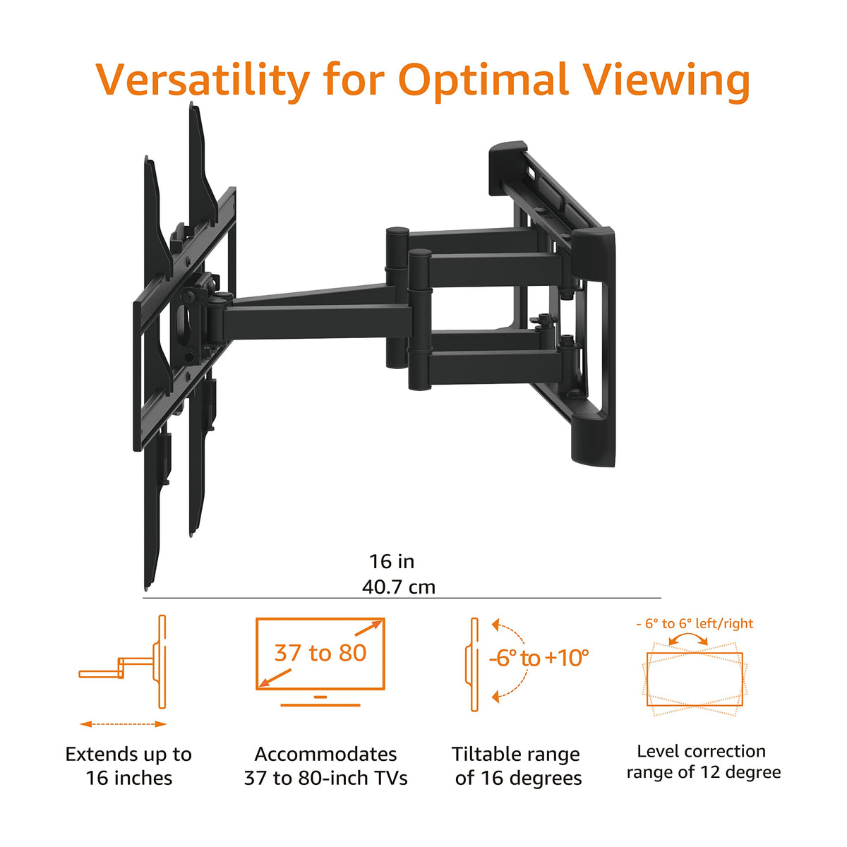 Amazon Basics swivel range in living room enabling wide-angle viewing benefits