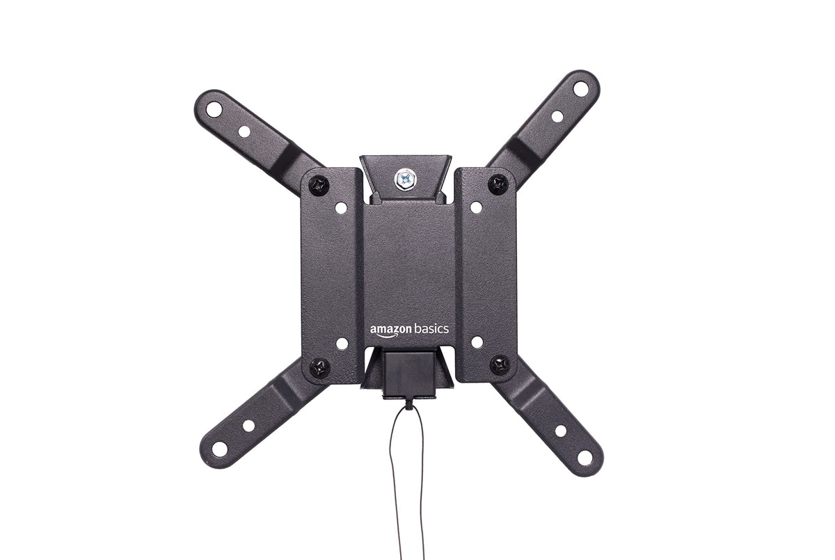 Amazon Basics tilting TV wall mount on wood studs supports 12-40 inch TVs securely