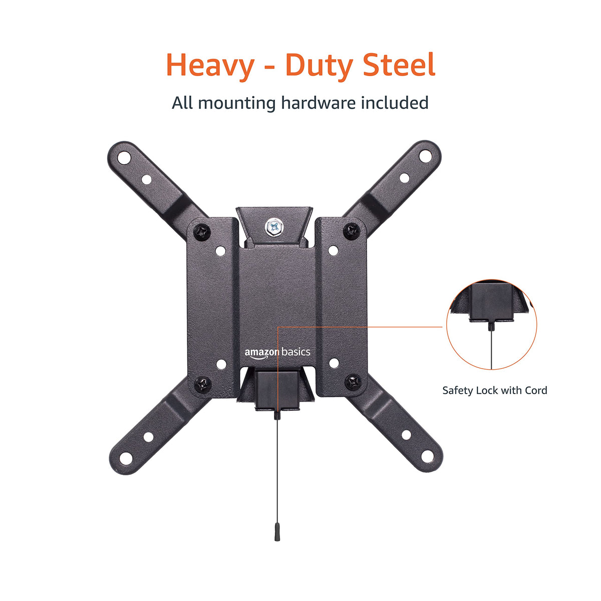 Amazon Basics tilting wall mount extended 1.5 inches for better viewing