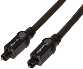 Amazon Basics Toslink digital optical cable, 15 ft, for multi-channel audio with reliable TV-to-soundbar connection