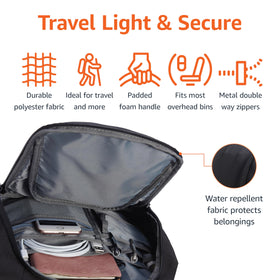 Amazon Basics travel laptop backpack multiple pockets secure small items and quick access