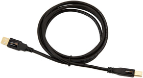 Amazon Basics USB 2.0 close-up highlights gold-plated connectors for clear signals