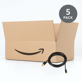 Black Amazon Basics USB-A to Micro USB cable in everyday use.