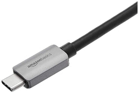 Plug-and-play USB-C to HDMI connection shown with a TV setup.