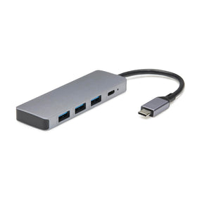 Amazon Basics USB-C hub LED indicator signals active connections and charging status.