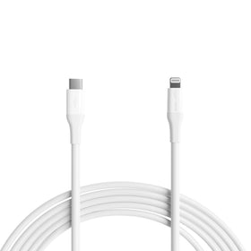 Amazon Basics USB-C to Lightning cable 10ft white enables convenient charging from across the room.