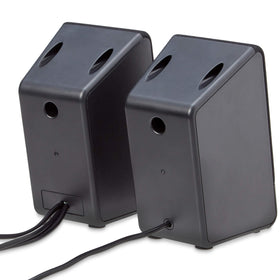 Amazon Basics USB-powered speakers compact design ideal for small desks