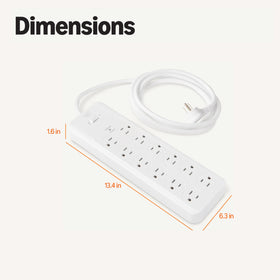 Amazon Basics wall-mount design keeps cords organized and accessible