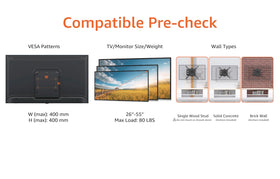 Amazon Basics wall mount hardware included for secure, easy installation