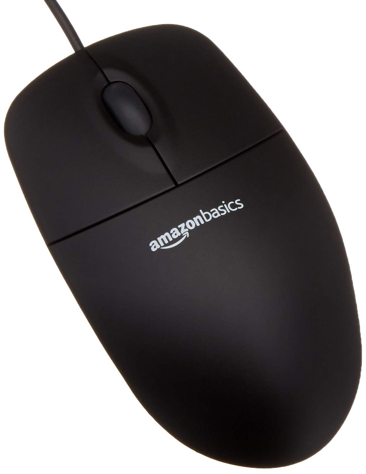 Amazon Basics 3-button wired mouse with 1000 dpi for precise cursor control.