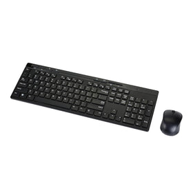 Amazon Basics wireless keyboard full-size for comfortable typing at home or office.