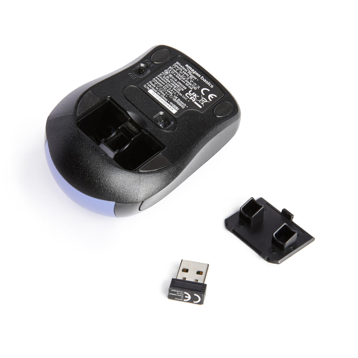 Amazon Basics wireless mouse blue desktop-use Windows compatibility