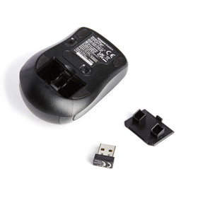 Amazon Basics wireless mouse designed for multi-device compatibility across PCs