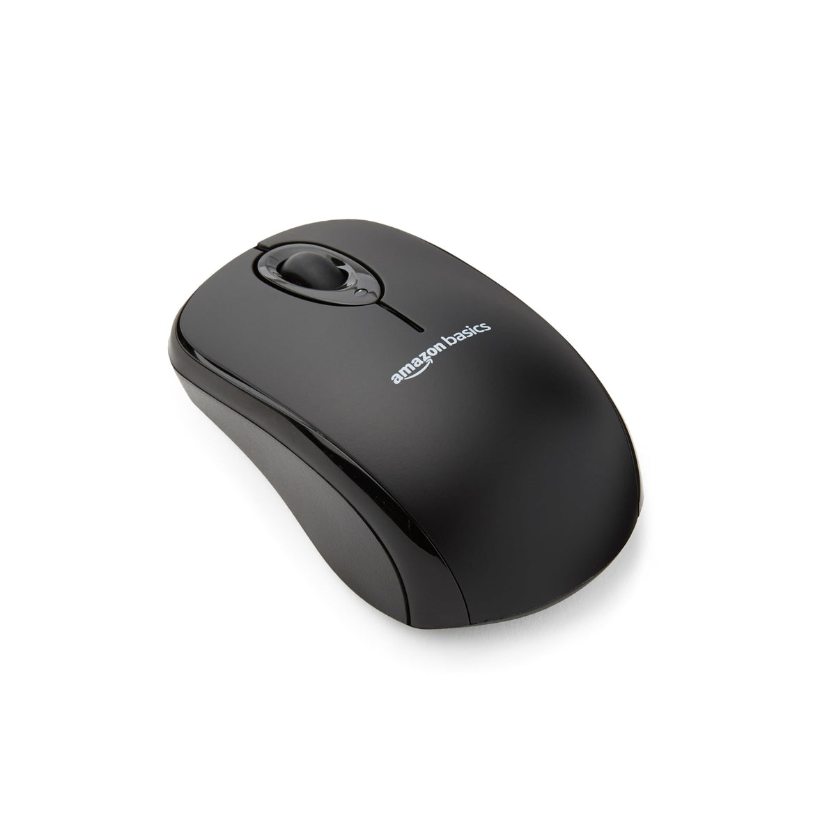 Amazon Basics wireless mouse with USB nano receiver for laptop use and reliable wireless connection