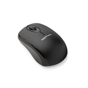 Amazon Basics wireless mouse with USB nano receiver for laptop use and reliable wireless connection