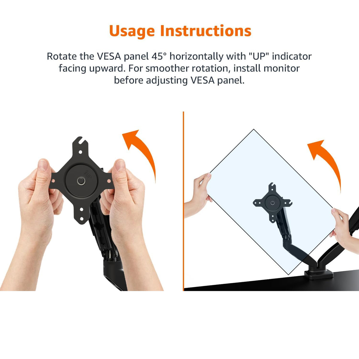 Amazon Basics gas spring close-up detail illustrating smooth height adjustment
