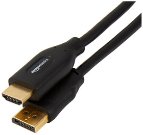 Amazon Basics DisplayPort to HDMI cable 25 ft showing a long reach for living rooms and classrooms