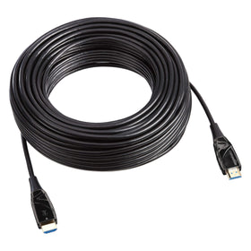 Amazon Basics cable installed in a living room projector setup delivering clear 4K video
