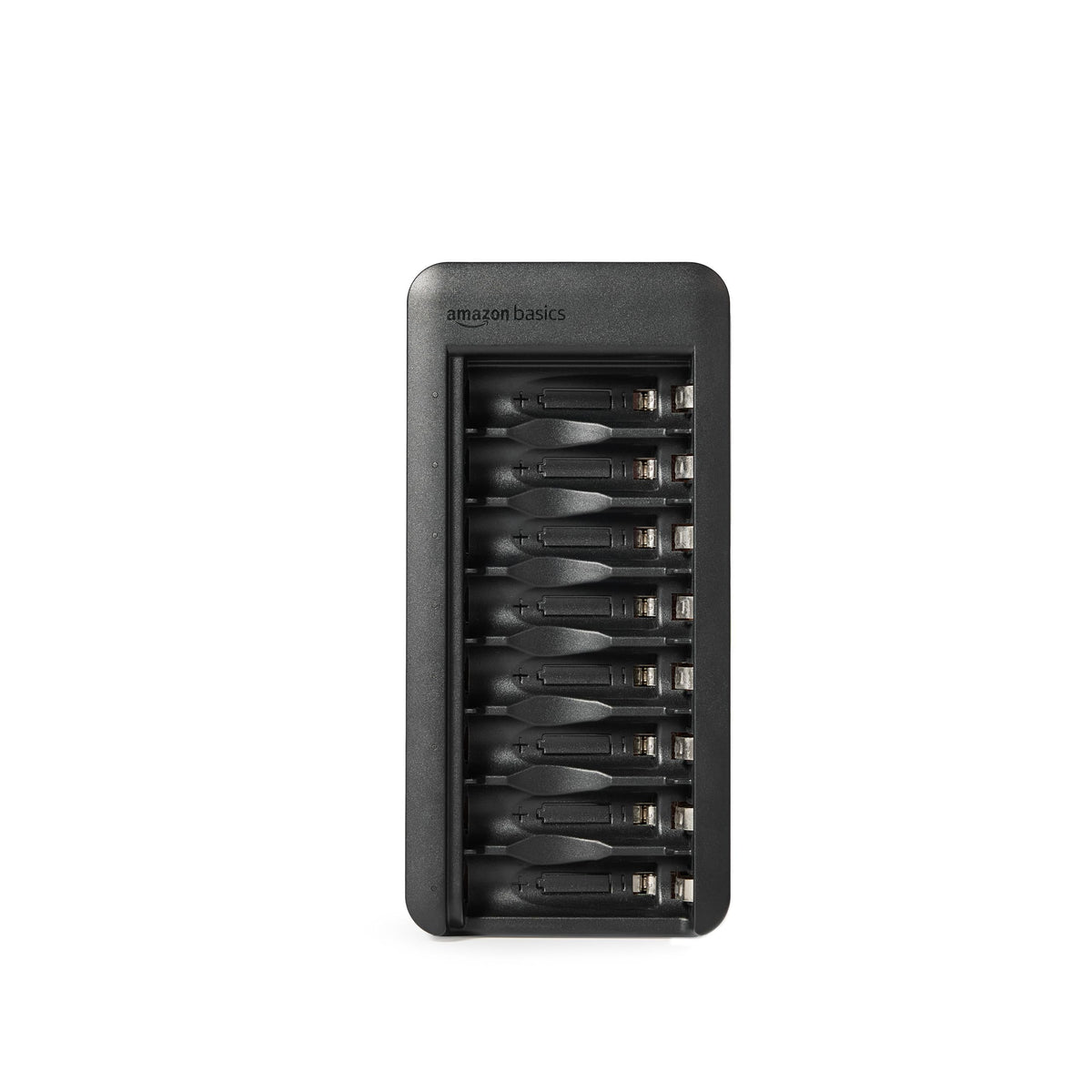 Amazon Basics charger LED indicator detail showing charge status and error alerts