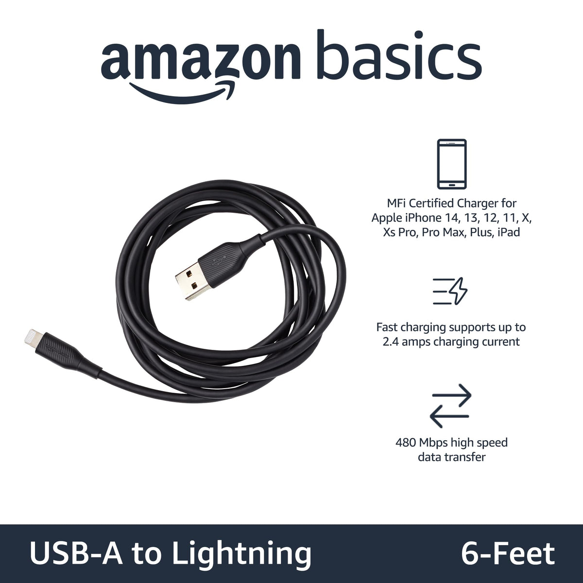 Close-up of Amazon Basics MFi-certified chip inside the cable