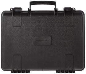 Amazon Basics portable DSLR case with customizable foam configuration for secure gear.
