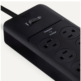 Amazon Basics 8-foot extension cord provides flexible power reach for desks.
