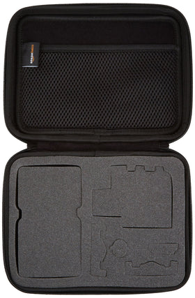 Compact 9x7x2.5 inch Amazon Basics case fits in bags and backpacks.