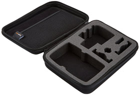 Foam padding inside the Amazon Basics case secures GoPro and accessories.
