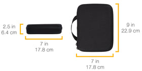 GoPro Hero 1–4 fits snugly in the Amazon Basics case interior slots.