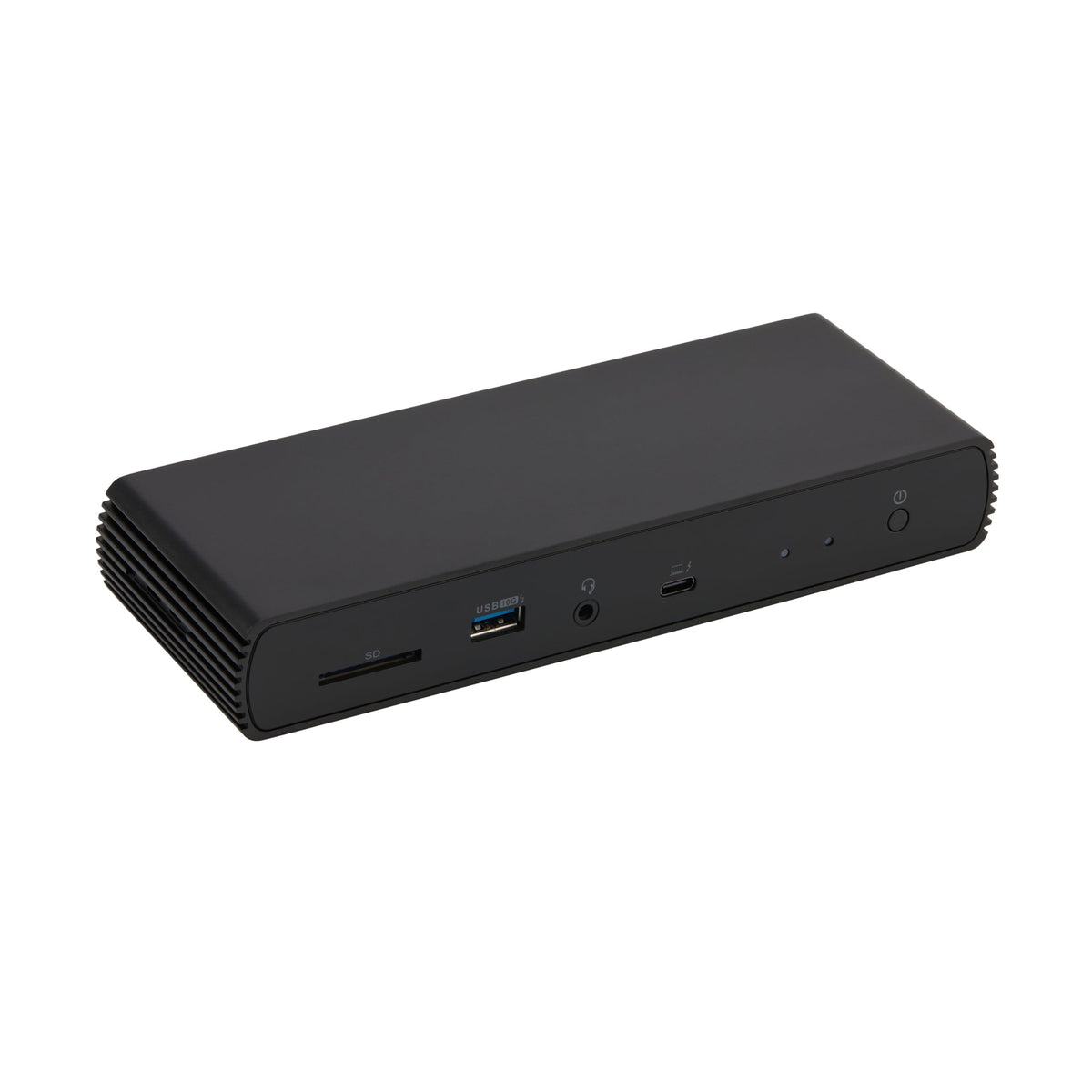 Amazon Basics Thunderbolt 4 Pro Dock front panel for organized multiport access.