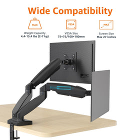 Amazon Basics VESA mount and backplate showing secure monitor attachment