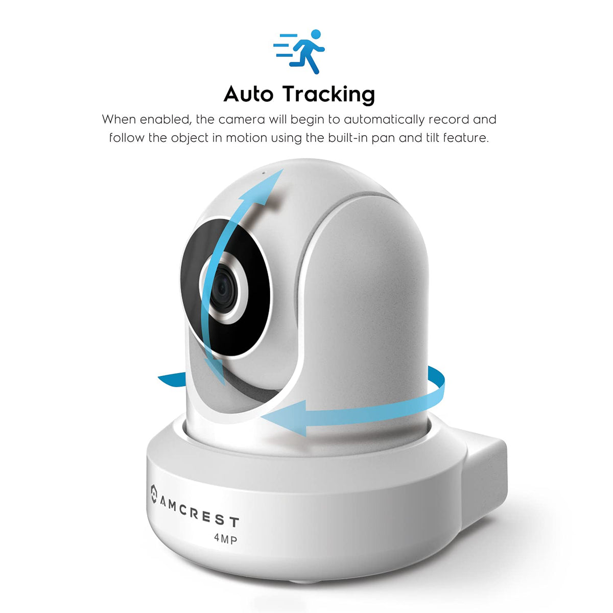 Amcrest camera positioned in living room showing wide coverage benefit