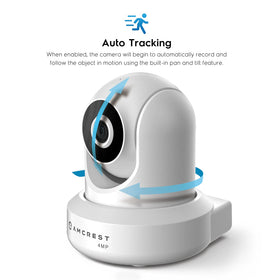 Amcrest camera positioned in living room showing wide coverage benefit