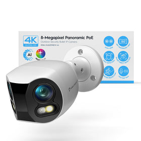 Amcrest Dual-Lens 4K outdoor camera front view improves home security coverage