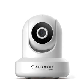 Amcrest front view showing lens and LED indicators with clear surveillance benefits