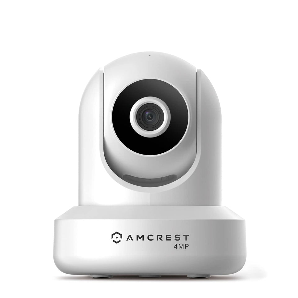 Amcrest front view showing lens and LED indicators with clear surveillance benefits