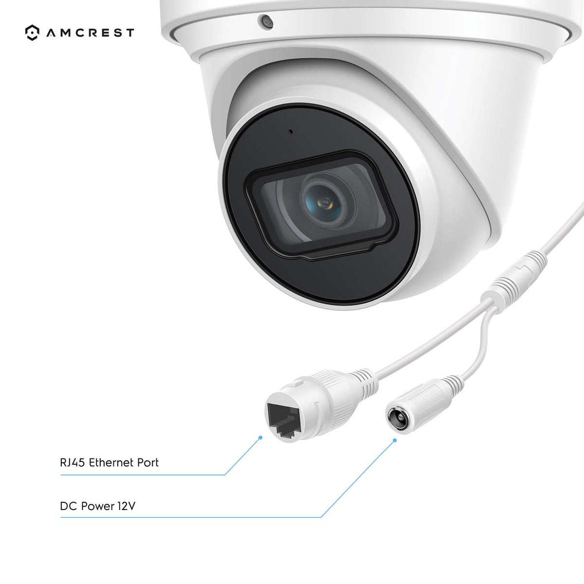 Amcrest IP67 weatherproof housing built for all season outdoor use.