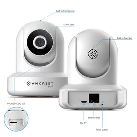 Amcrest night vision image demonstrating clear low-light monitoring up to 32ft