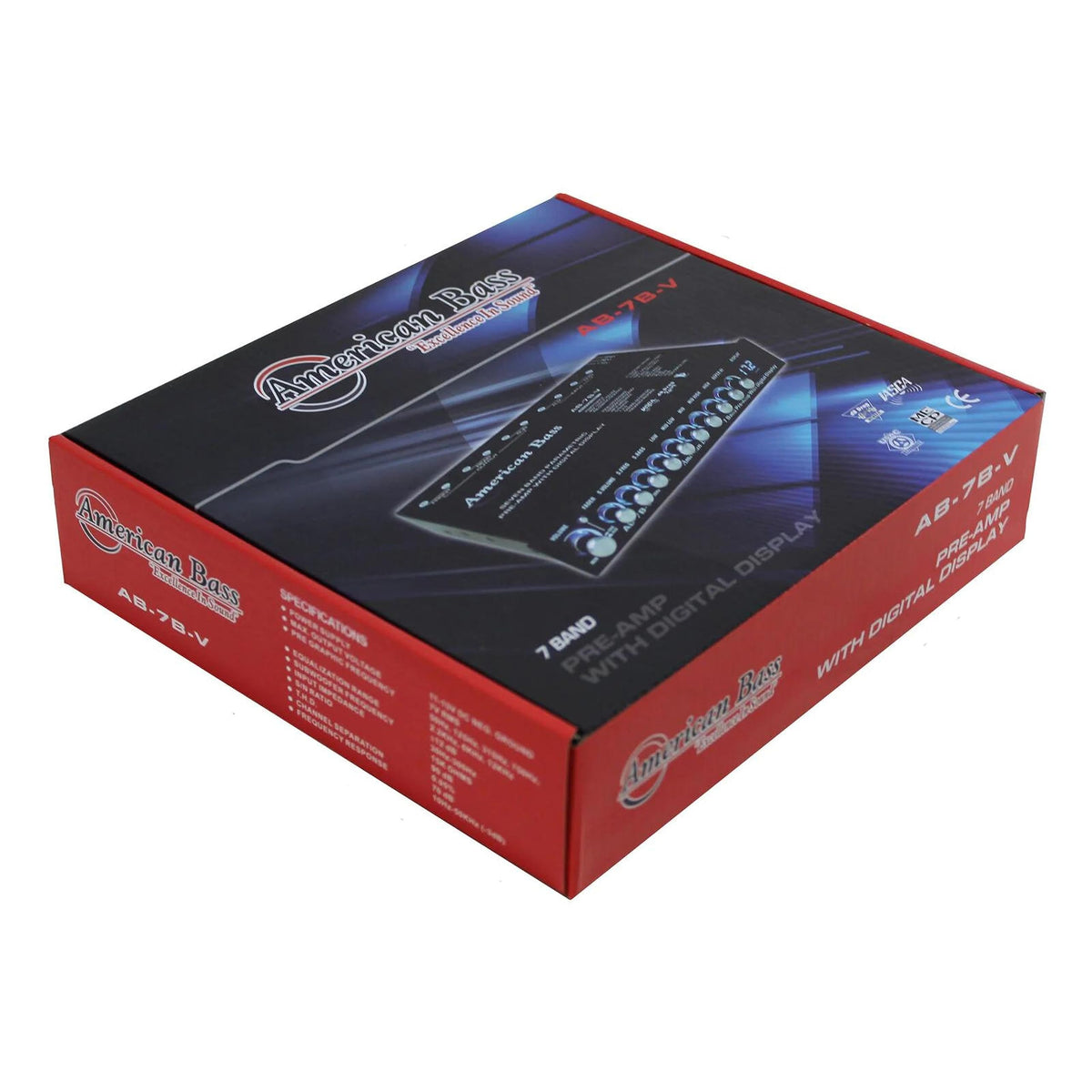 American Bass compact dimensions for dash installation in tight spaces.