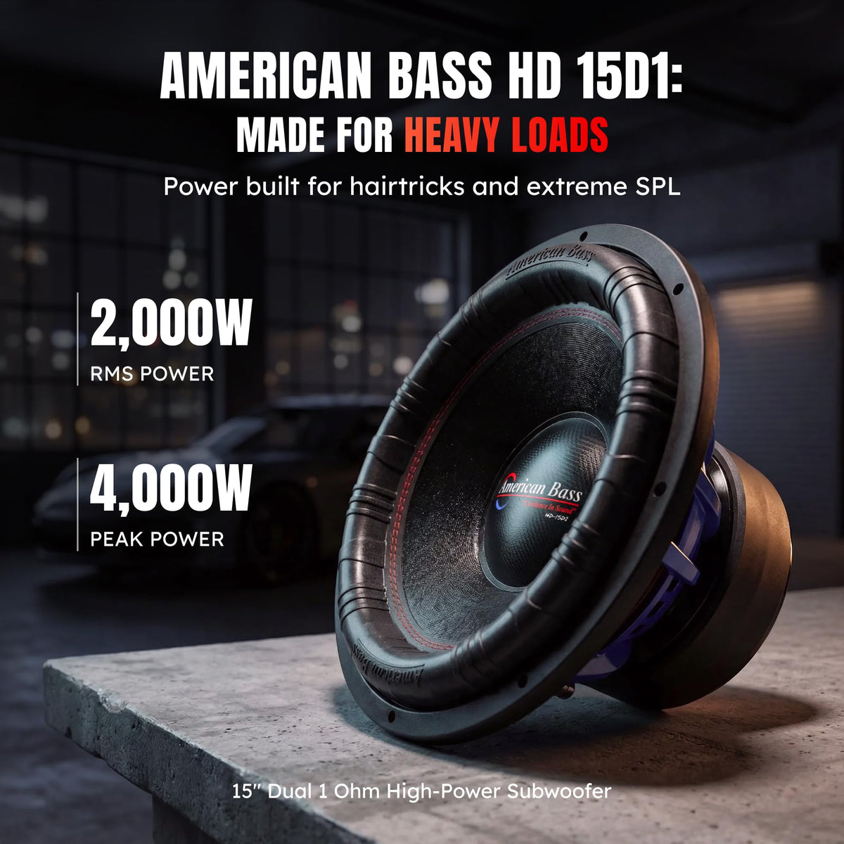 HD 15D1 side panel shows heavy-duty construction for high-power handling.
