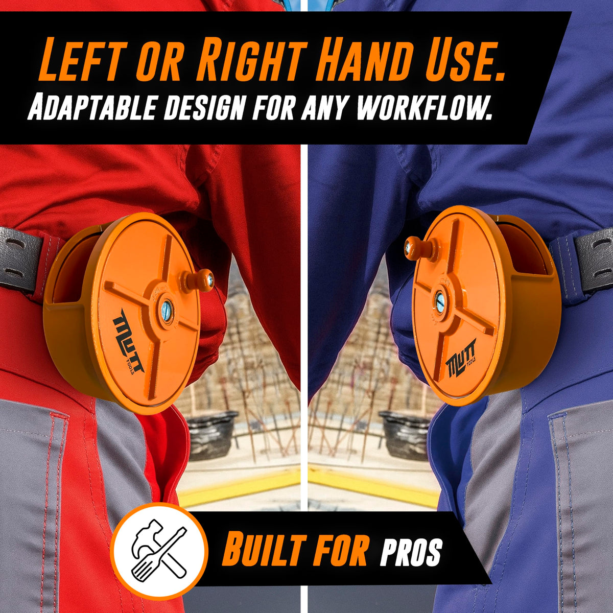 AMERICAN MUTT TOOLS ambidextrous design supports left or right-handed use.